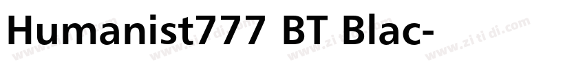 Humanist777 BT Blac字体转换